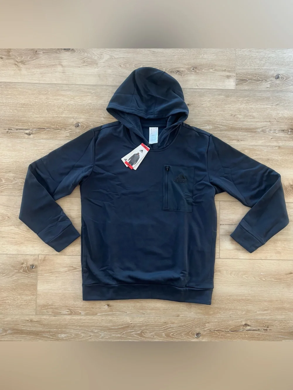NWT Adidas M Pocket Hoodie - Navy